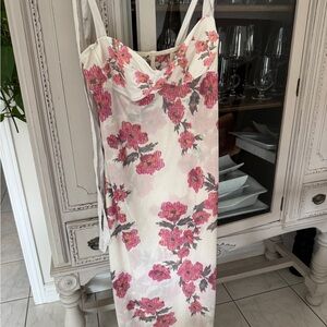 Pink Slip Dress Sleeveless Strap